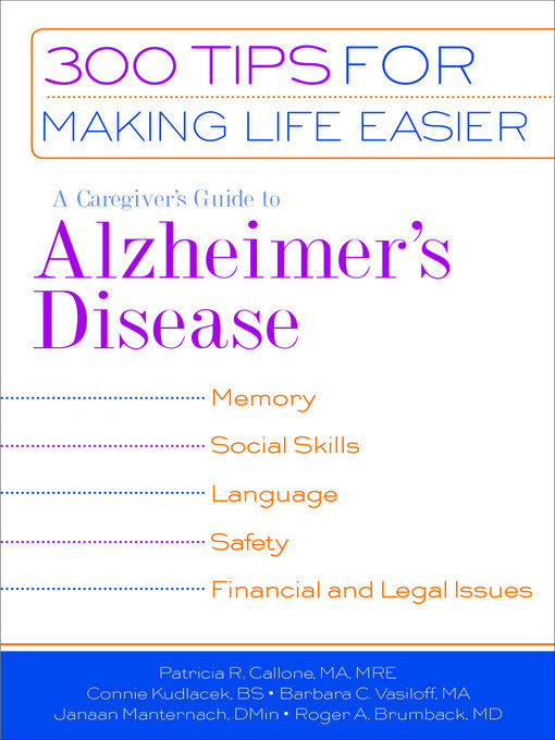 Title details for A Caregiver's Guide to Alzheimer's Disease by Roger A. Brumback - Available